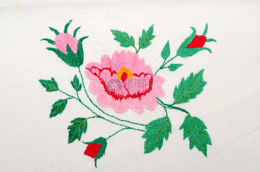 手工艺品刺绣的玫瑰图片