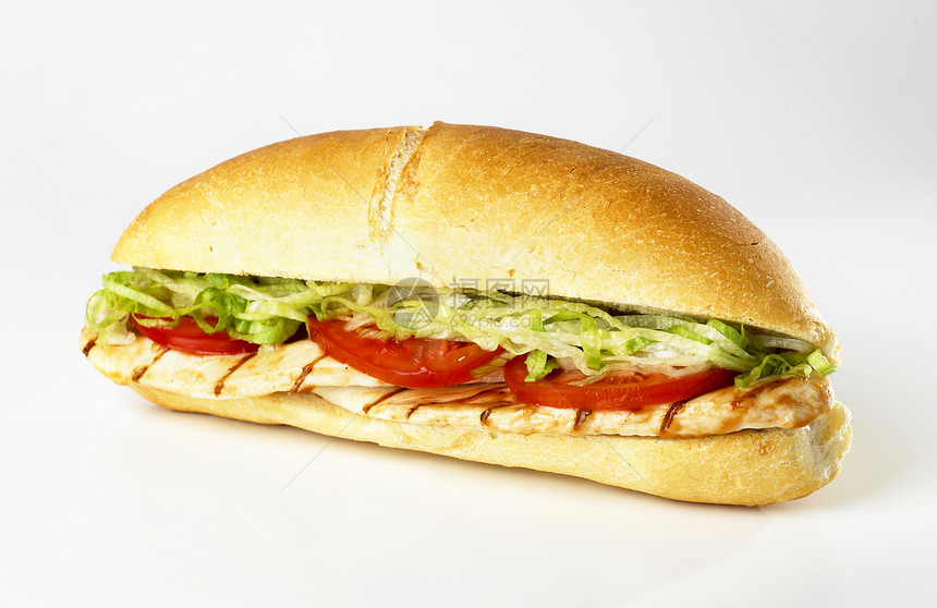三明治食物绿色沙拉面包红色蔬菜饮食小吃早餐午餐图片
