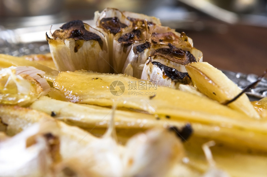 蜜酱中加糖和大蒜饮食传统盘子香料烹饪香菜熟食草药大豆餐厅图片