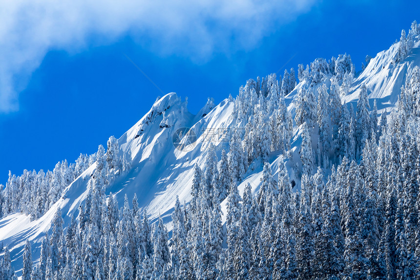 麦克莱兰 Butte 山峰峰斯诺夸尔梅过华盛顿图片