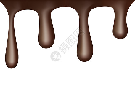 矢量巧克力滴曲线食物牛奶液体可可甜点白色插图糖果背景图片