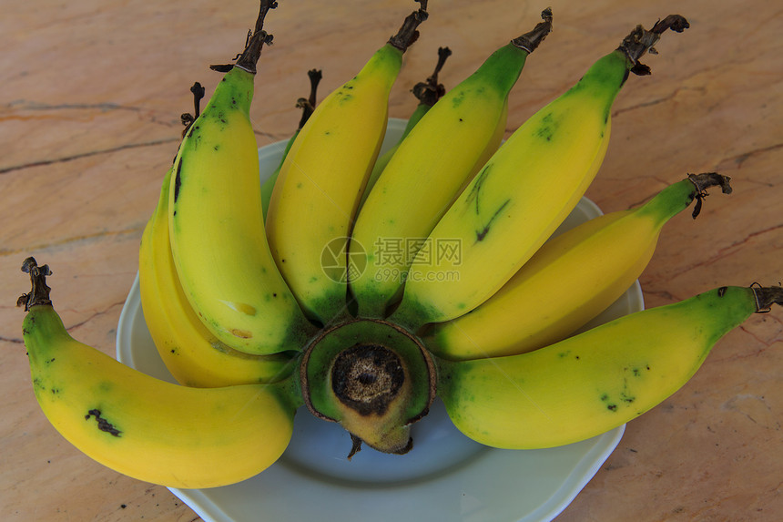 新鲜香蕉出口市场白色宏观组织小吃热带生产小路剪裁图片