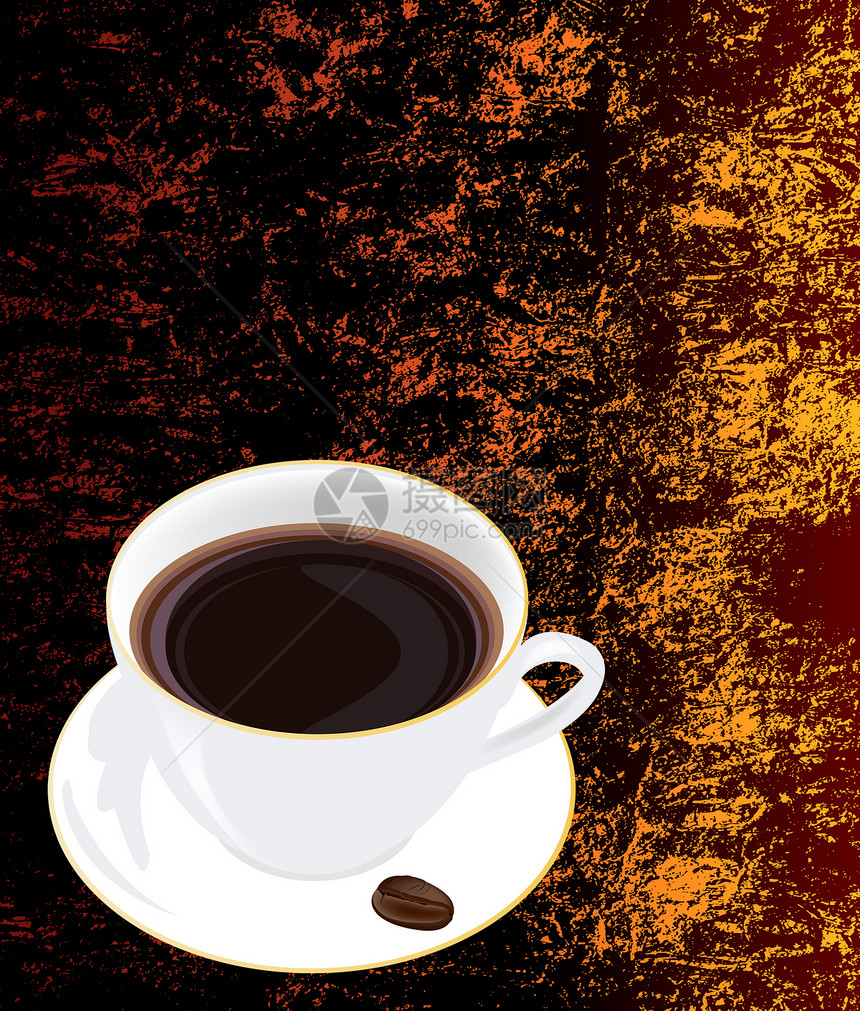 餐馆 咖啡店的小册子菜单饮料饮食品牌模板推广封面身份插图咖啡咖啡杯图片