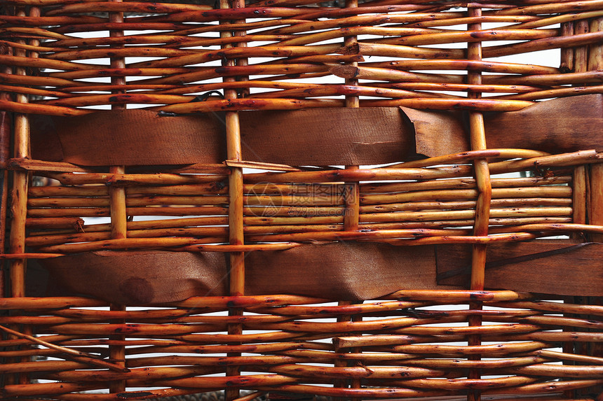 篮子编织模式工艺柳条木头图片