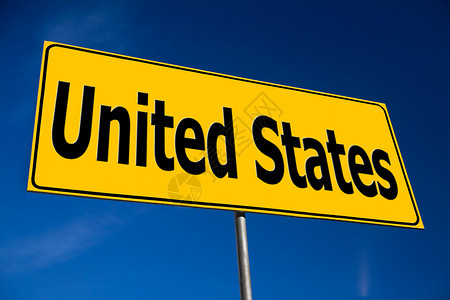 美国黄松黄路标志邮政框架街道绿色路线广告牌运输导航路牌天空背景