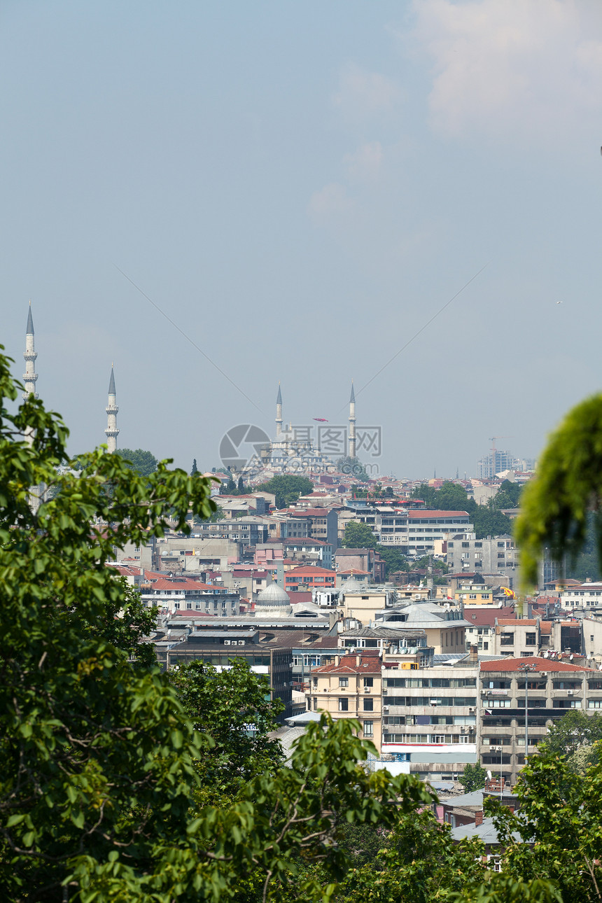 伊斯坦布尔     塔普卡皮宫殿的全景住宅历史吸引力游客房子遗产建筑学地标文化城市图片