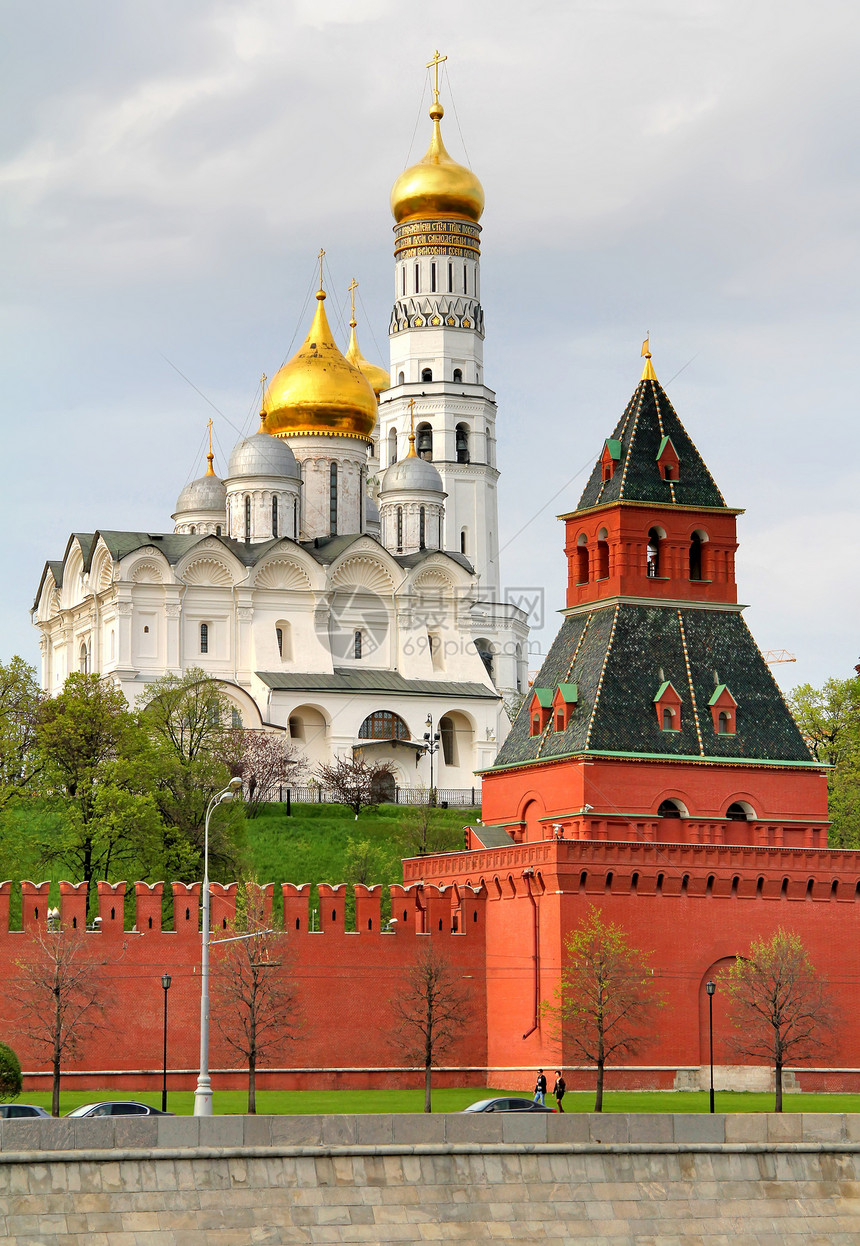 莫斯科克里姆林宫金子秘密地标纪念碑大天使穹顶教会历史大教堂寺庙图片
