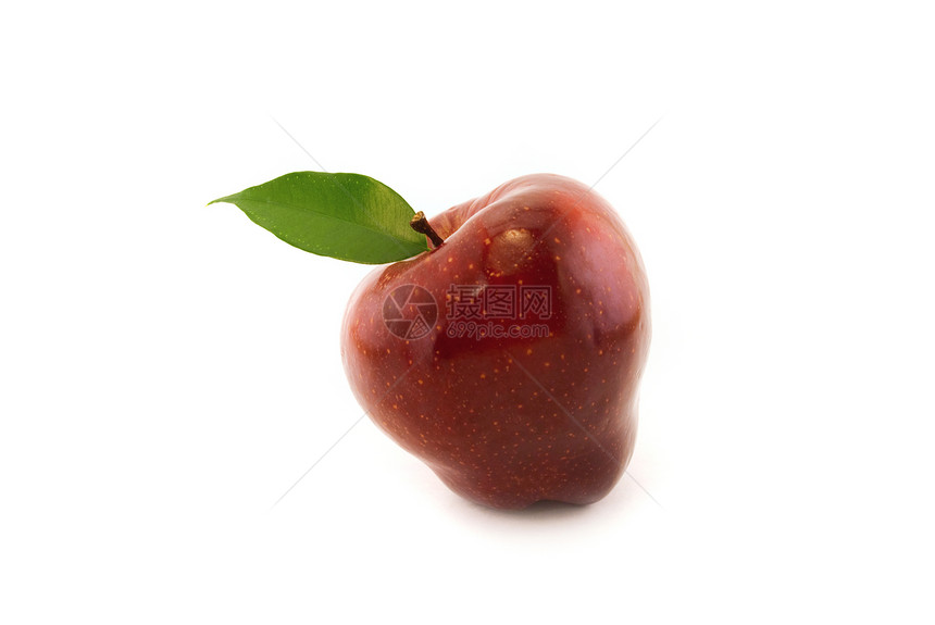 白色上孤立的红色苹果美食早餐水果果汁液体小吃食物图片