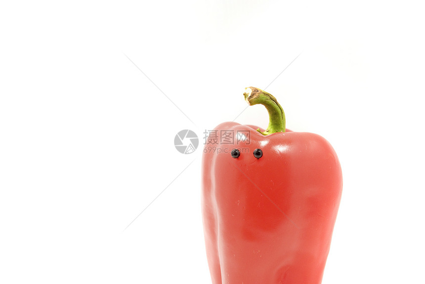 白眼孤立的红胡椒图片