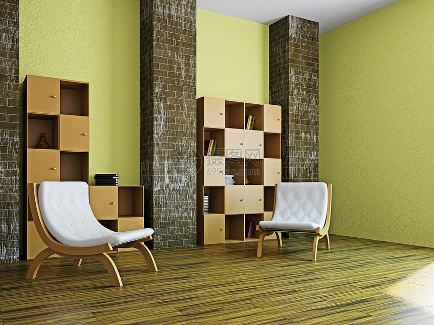 带家具的客厅木地板沙发工作室建筑学阳光长沙发房间座位扶手椅枕头图片