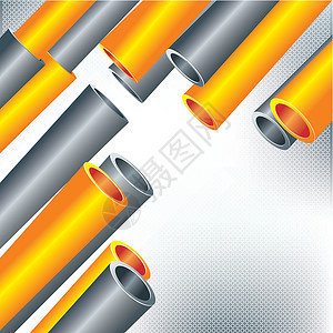 3D 形状管子插图商业技术阴影数字化条纹橙子管道彩虹背景图片