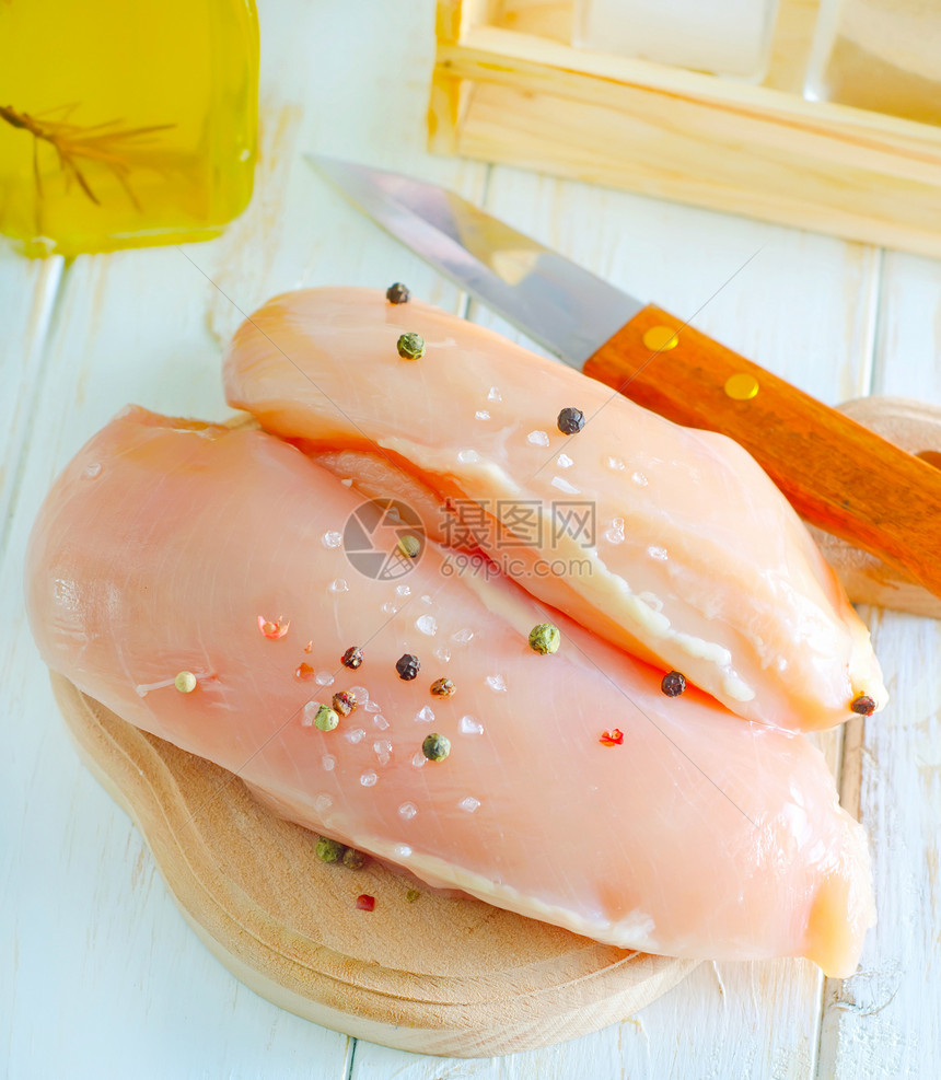 鸡饮食胸部正方形木板杂货店营养食物木头洋葱火鸡图片