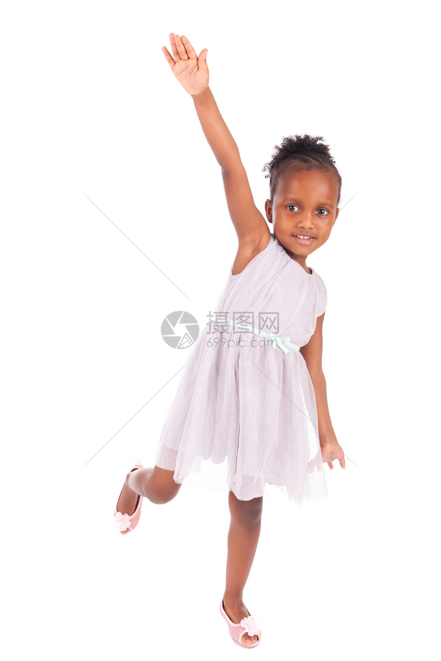 可爱的非洲小女孩爆炸童年黑色幸福女儿快乐工作室女孩乐趣情感图片