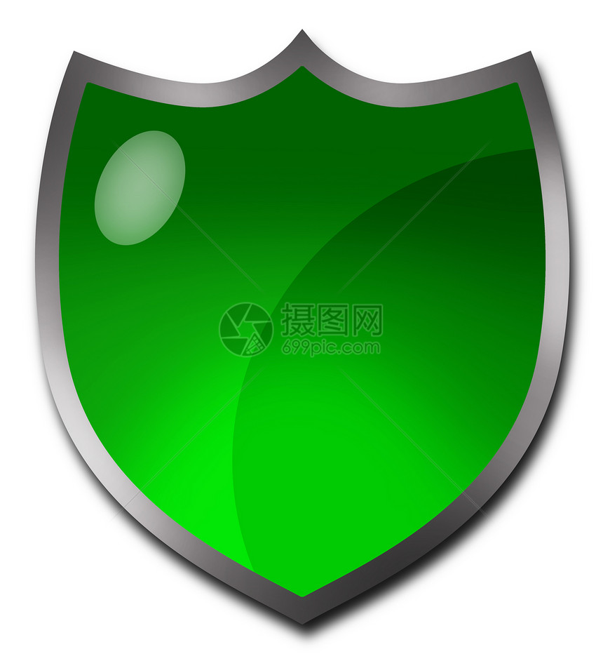 绿色徽章或冠状按钮图片