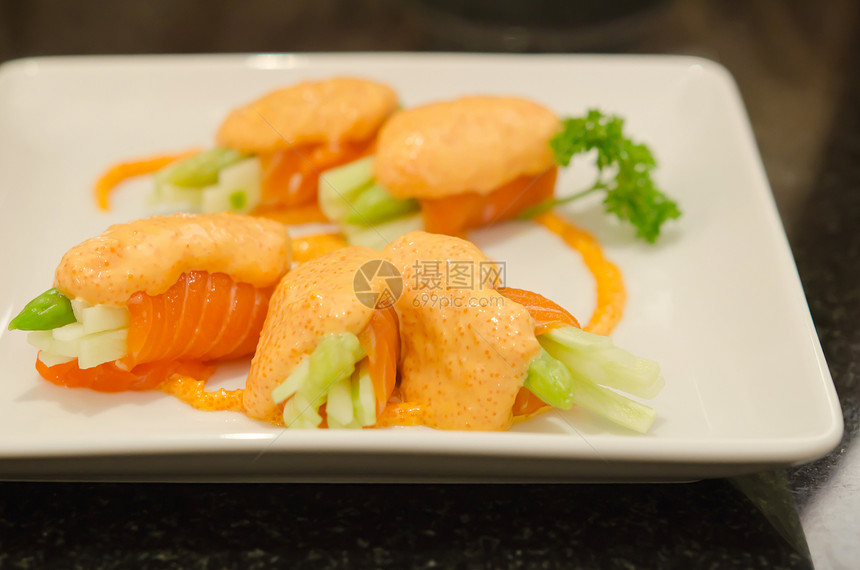 海产海鲜菜食物营养寿司蔬菜美食海鲜图片