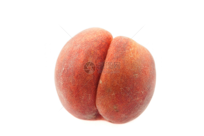 白纸上孤立的桃子美食红色团体白色圆圈橙子绿色活力茶点水果图片