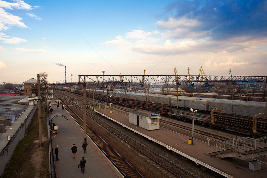 基辅火车站运输铁路月台旅行火车图片