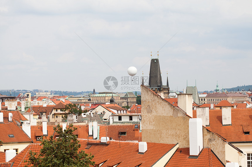 布拉格视图天空宏观橙子烟囱石头住房财产窗户建筑技术图片