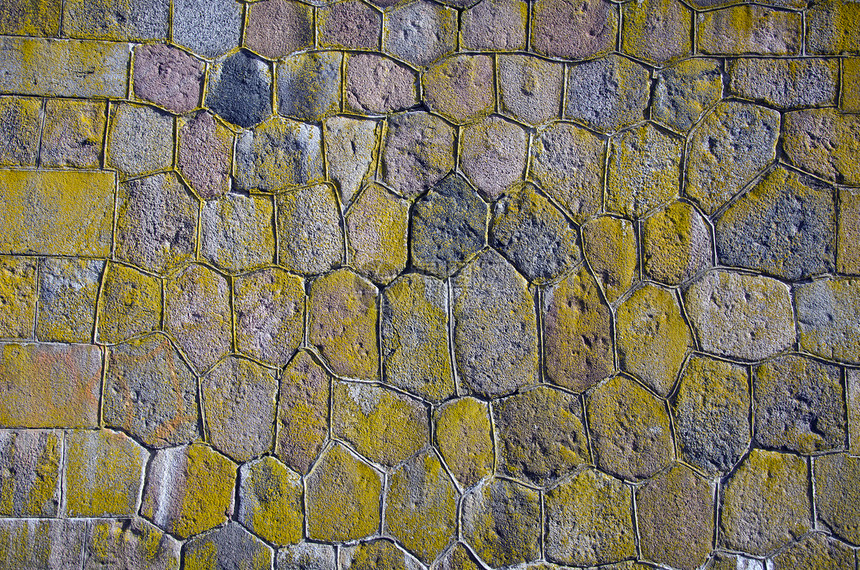 历史古老的石砖墙背景图片