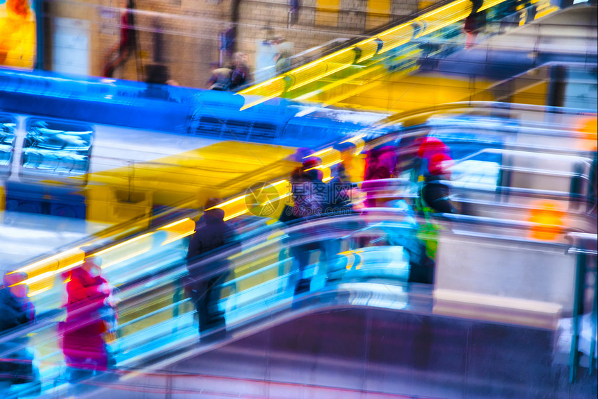 时间旅行者黄色蓝色红色光线缩放速度照明效果旅行运动图片