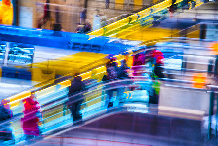时间旅行者黄色蓝色红色光线缩放速度照明效果旅行运动背景图片