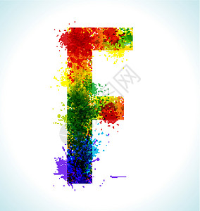 渐变矢量浮动字体公司艺术斑点蓝色字母墨水彩虹涂鸦调色板水彩背景图片