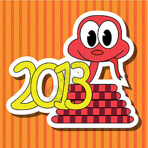 2013年红背景蛇的2013年背景图片