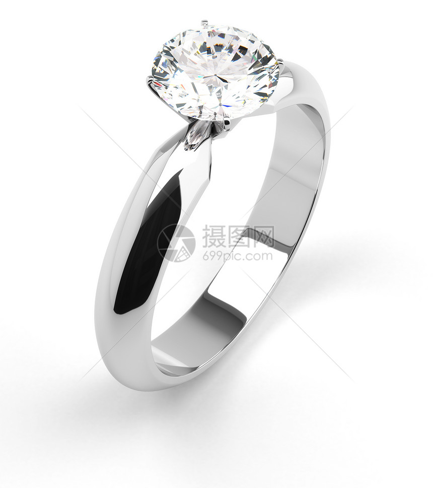 单一钻石环金子宝石婚礼财富珠宝配饰女性石头白色已婚图片