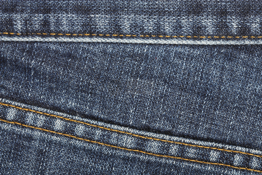 让棉布牛仔裤衣服蓝色宏观材料裤子织物图片