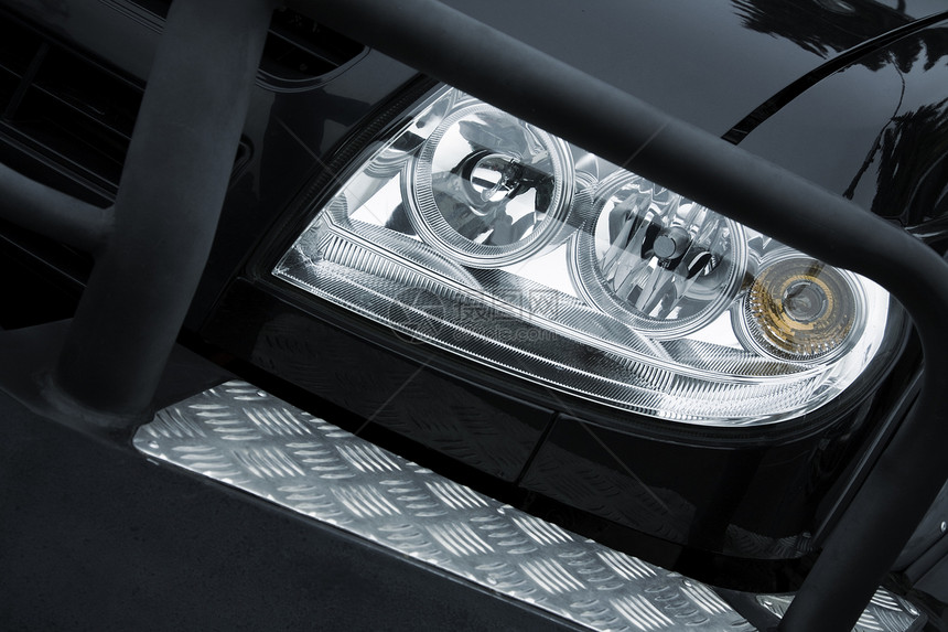 吉普车黑色旅游展示车辆保险杠白色金属驾驶力量灯泡图片
