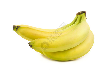 香蕉饮食芭蕉黄色食物水果营养白色背景图片