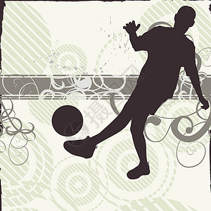 足球设计插图游戏叶子娱乐玩家阴影运动员背景图片
