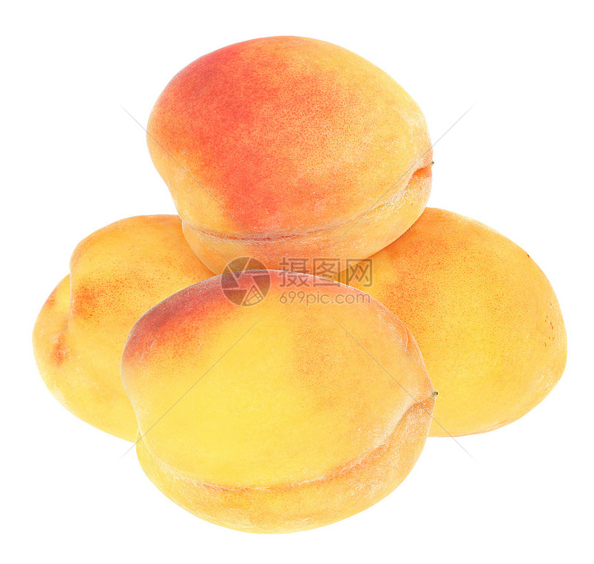 桃食物黄色水果茶点图片
