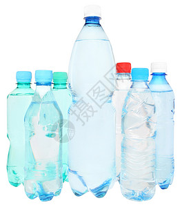 水矿泉水苏打瓶子蓝色塑料高清图片