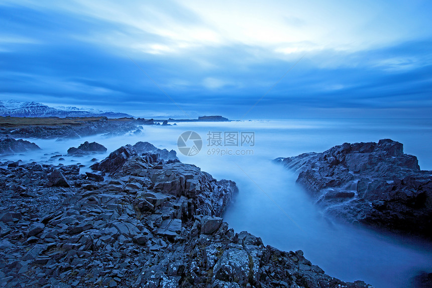 东南冰原的暴风海山脉地平线天空蓝色灾难海岸线风暴海岸美丽旅行图片