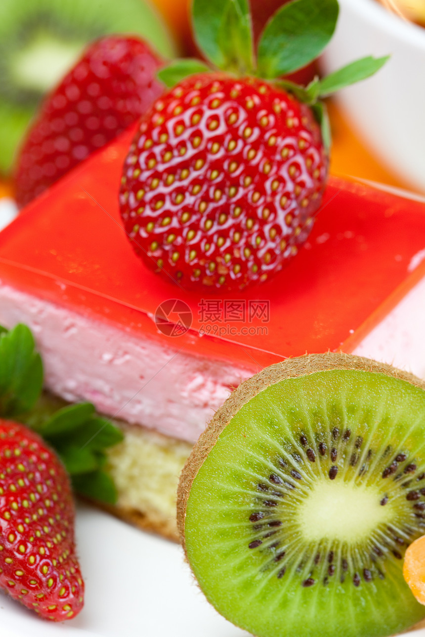 柠檬茶 基威茶 蛋糕和草莓甜点文化飞碟食物叶子织物液体早餐橙子奶油图片