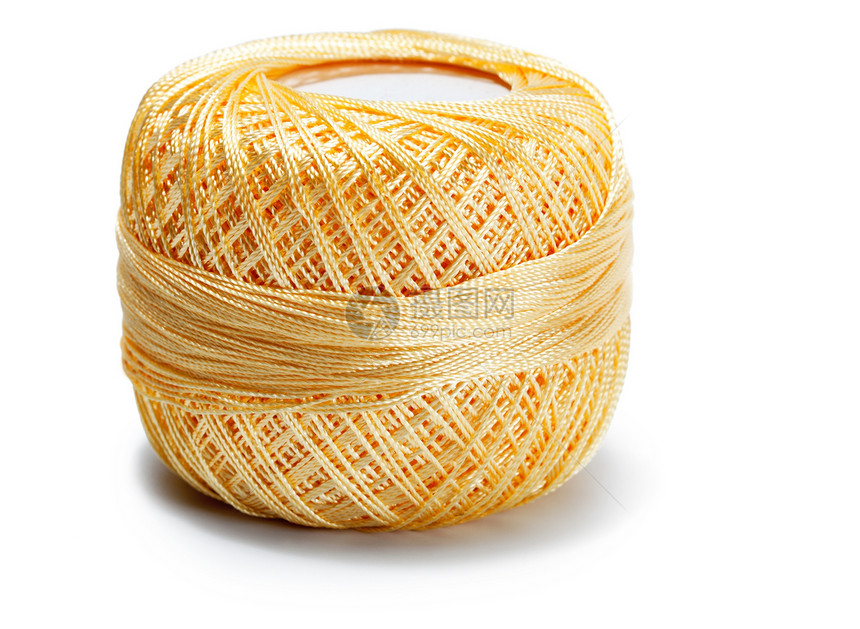 黄线制衣裁缝缝纫黄色工艺纤维白色纺织品羊毛刺绣图片