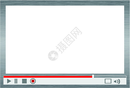 618视频边框视频播放器菜单电脑互联网娱乐溪流网络软件界面按钮玩家皮肤插画