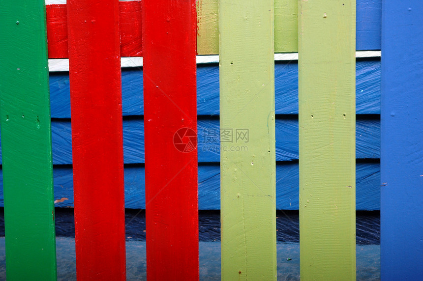 色彩多彩的木制围栏控制板风格边界农场学校地面橡木糖果插图建筑图片