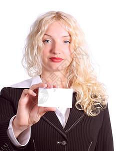 企业戏服女性手臂推介会套装展示卡片裙子金发女孩背景图片