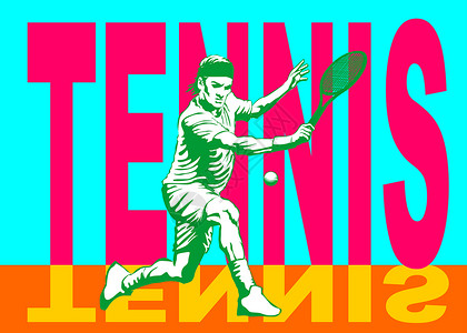 网球运动员海报背景图片