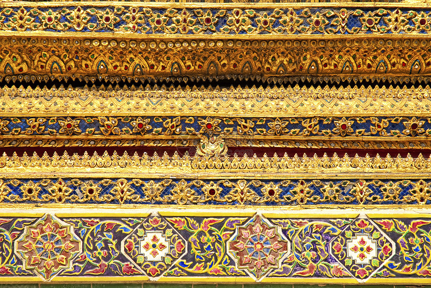 在大宫殿的庙宇 邦科克泰王国观光旅行制品地标吸引力历史佛教徒金子游客旅游图片