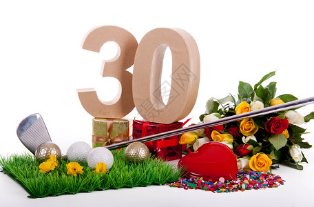 一二九运动纪念日高尔夫球手生日卡庆典周年叶子植物工作室展示纪念日派对花束卡片背景