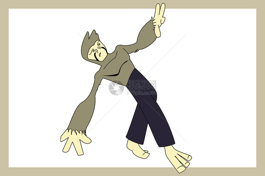 猴子卡通片漫画舞蹈家运动图片