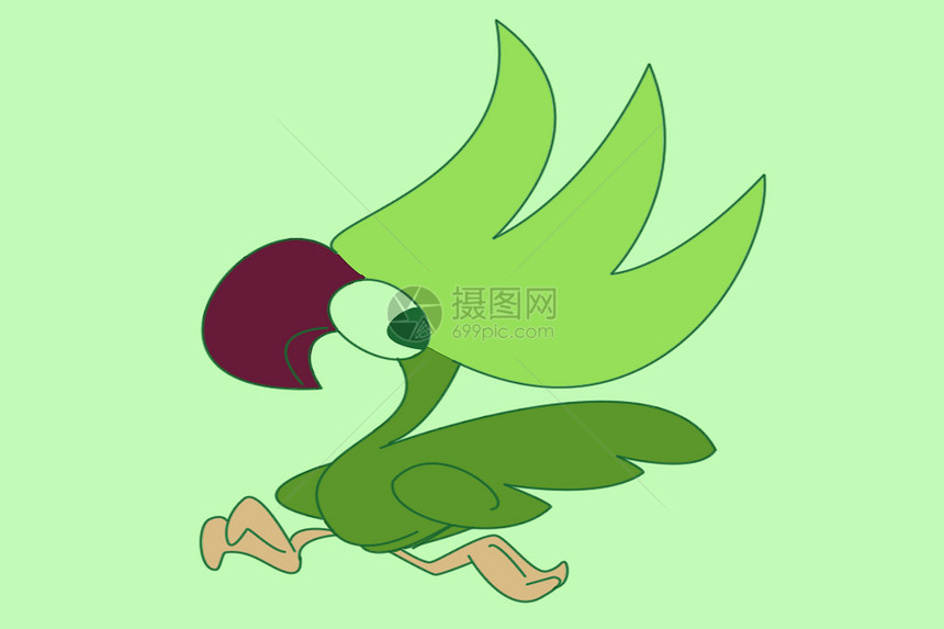 绿鸟羽毛跑步鹦鹉花花公子绿色图片