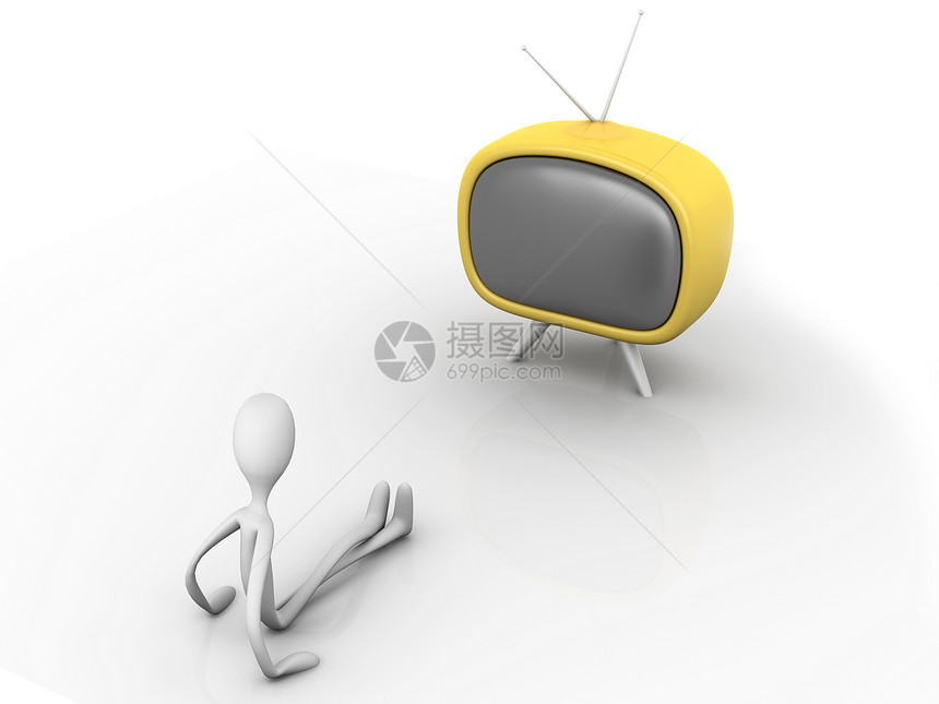 看T渠道插图电子产品电视娱乐监视器屏幕数字展示广告图片