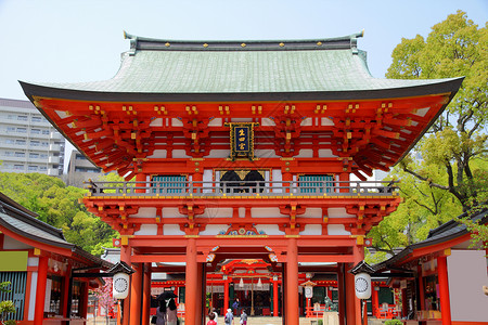 科比神道文化建筑神社地标红色宗教旅行建筑学旅游高清图片