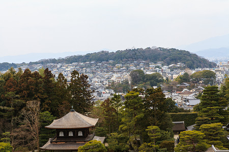 银阁寺  日本京都遗址世界遗产国宝国家寺庙佛教徒景点文化历史性建筑背景图片