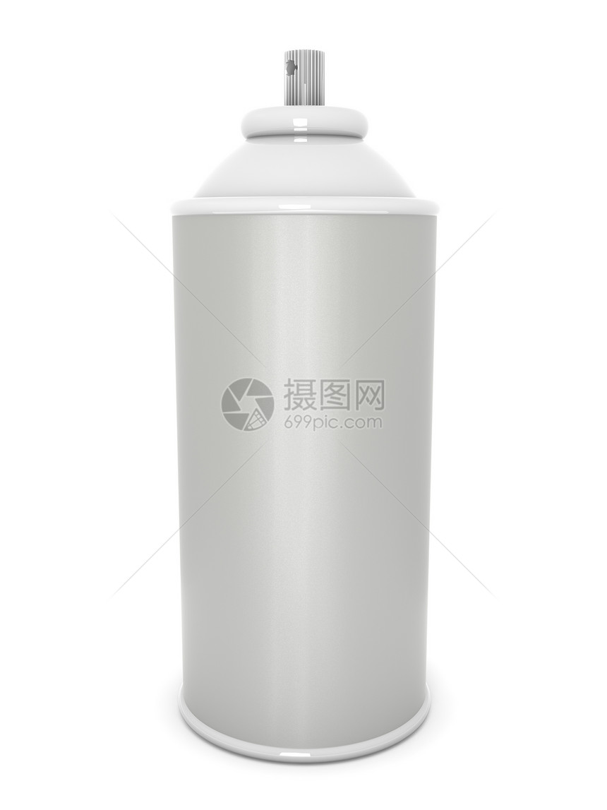 气溶胶罐白色发胶喷雾器空白图片