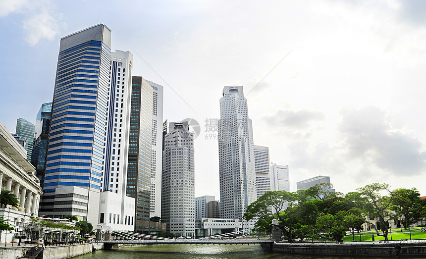 新加坡河场景建筑物首都码头天际阳光地标仓库银行建筑图片